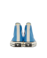 Baskets montantes en toile bleu clair Converse