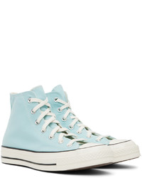 Baskets montantes en toile bleu clair Converse