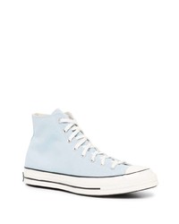 Baskets montantes en toile bleu clair Converse