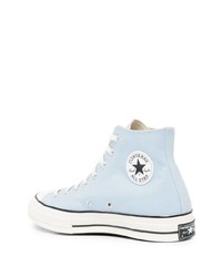 Baskets montantes en toile bleu clair Converse