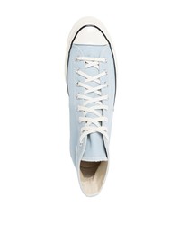 Baskets montantes en toile bleu clair Converse