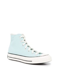 Baskets montantes en toile bleu clair Converse