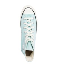 Baskets montantes en toile bleu clair Converse