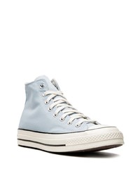 Baskets montantes en toile bleu clair Converse