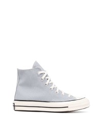 Baskets montantes en toile bleu clair Converse