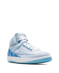 Baskets montantes en toile bleu clair Jordan