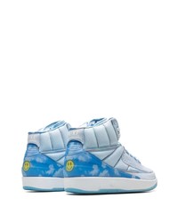 Baskets montantes en toile bleu clair Jordan