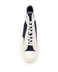 Baskets montantes en toile bleu marine et blanc Converse