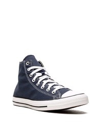 Baskets montantes en toile bleu marine et blanc Converse