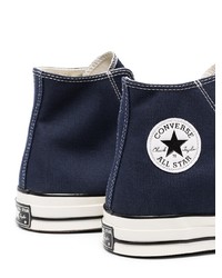 Baskets montantes en toile bleu marine Converse