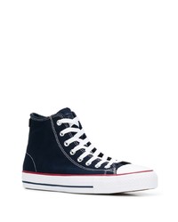 Baskets montantes en toile bleu marine Converse