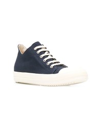 Baskets montantes en toile bleu marine Rick Owens DRKSHDW