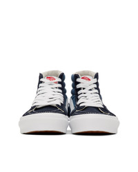 Baskets montantes en toile bleu marine Vans