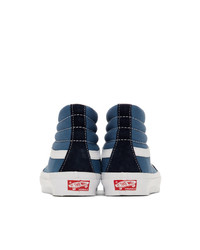 Baskets montantes en toile bleu marine Vans