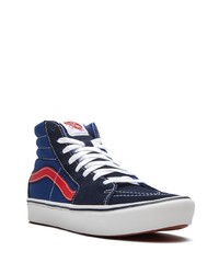 Baskets montantes en toile bleu marine Vans