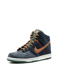 Baskets montantes en toile bleu marine Nike