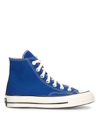 Baskets montantes en toile bleues Converse