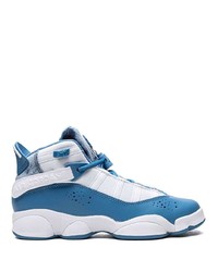Baskets montantes en toile bleues Jordan