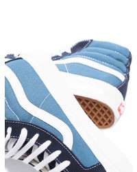 Baskets montantes en toile bleues Vans