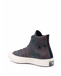 Baskets montantes en toile camouflage gris foncé Converse