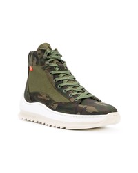 Baskets montantes en toile camouflage olive Filling Pieces