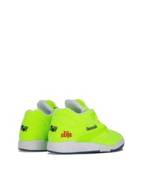 Baskets montantes en toile chartreuses Reebok