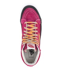 Baskets montantes en toile fuchsia Vans