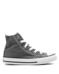 Baskets montantes en toile gris foncé Converse