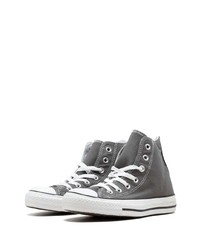 Baskets montantes en toile gris foncé Converse