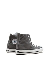 Baskets montantes en toile gris foncé Converse