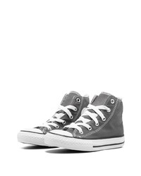 Baskets montantes en toile gris foncé Converse