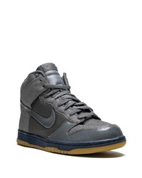 Baskets montantes en toile gris foncé Nike