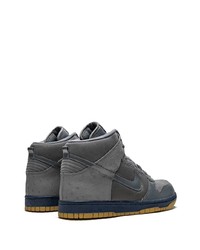 Baskets montantes en toile gris foncé Nike