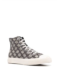 Baskets montantes en toile gris foncé Karl Lagerfeld