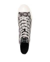 Baskets montantes en toile gris foncé Karl Lagerfeld