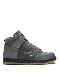 Baskets montantes en toile gris foncé Nike