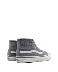 Baskets montantes en toile gris foncé Vans