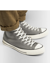 Baskets montantes en toile grises Converse