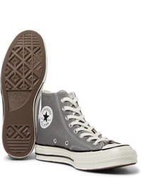 Baskets montantes en toile grises Converse