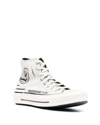 Baskets montantes en toile grises Converse