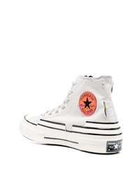 Baskets montantes en toile grises Converse