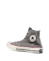 Baskets montantes en toile grises Converse