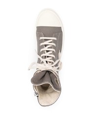 Baskets montantes en toile grises Rick Owens DRKSHDW