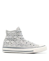 Baskets montantes en toile grises Converse