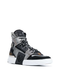 Baskets montantes en toile grises Philipp Plein