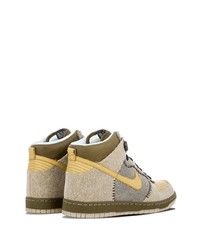 Baskets montantes en toile grises Nike