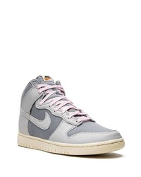 Baskets montantes en toile grises Nike