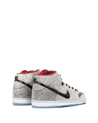 Baskets montantes en toile grises Nike