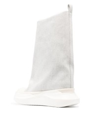 Baskets montantes en toile grises Rick Owens DRKSHDW