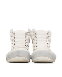 Baskets montantes en toile grises Boris Bidjan Saberi